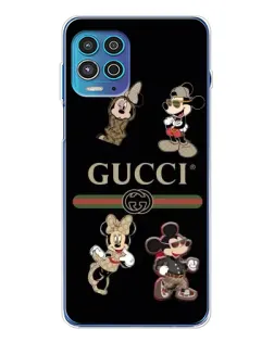 Чохол для Motorola MOTO G100 Pro з картинкою «Gucci — герої Disney та монограма»