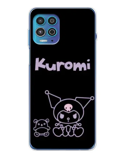 Чехол для Motorola MOTO G100 Pro с картинкой «Kuromi — черный минимализм»