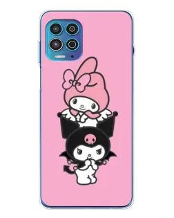 Чехол для Motorola MOTO G100 Pro с картинкой «My Melody и Kuromi» Чехол для Motorola MOTO G100 Pro с картинкой «My Melody и Kuromi»