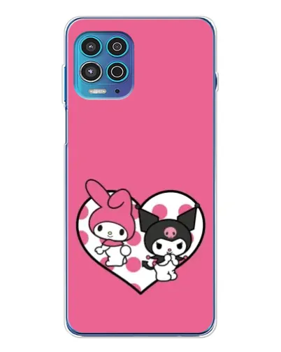Чехол для Motorola MOTO G100 Pro с картинкой «Kuromi и My Melody»
