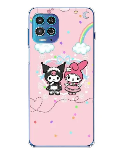 Чехол для Motorola MOTO G100 Pro с картинкой «My Melody и Kuromi»