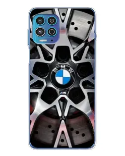 Чехол для Motorola MOTO G100 Pro с картинкой «BMW — деталь диска»