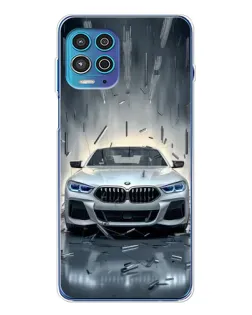 Чехол для Motorola MOTO G100 Pro с картинкой «BMW в свете фар»