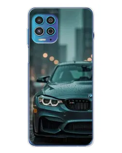 Чехол для Motorola MOTO G100 Pro с картинкой «BMW в огнях города»