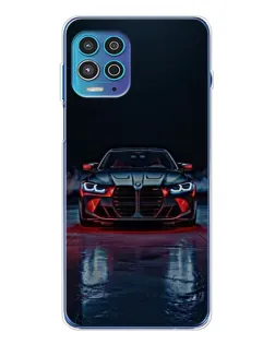 Чехол для Motorola MOTO G100 Pro с картинкой «BMW на мокрой дороге»