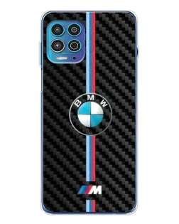 Чехол для Motorola MOTO G100 Pro с картинкой «Эмблема BMW и карбон»