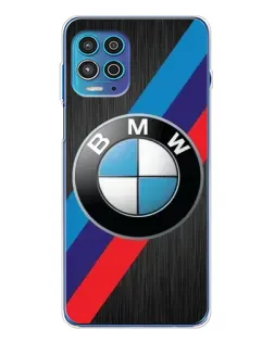 Чехол для Motorola MOTO G100 Pro с картинкой «BMW M-stripes стиль»