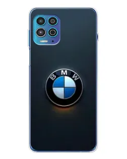 Чехол для Motorola MOTO G100 Pro с картинкой «Логотип BMW — минимализм»