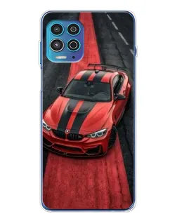Чехол для Motorola MOTO G100 Pro с картинкой «BMW на красной дорожке»