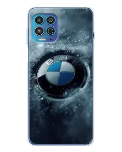 Чохол для Motorola MOTO G100 Pro з картинкою «Логотип BMW — лід»