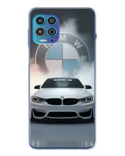 Чохол для Motorola MOTO G100 Pro з картинкою «BMW в білому диму»