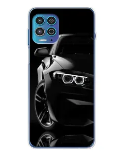 Чохол для Motorola MOTO G100 Pro з картинкою «Чорна BMW — профіль»