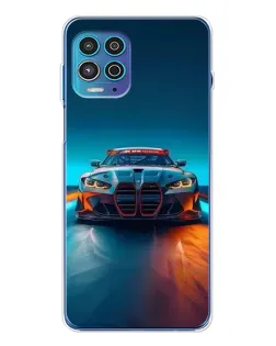 Чохол для Motorola MOTO G100 Pro з картинкою «BMW — вогні неону»