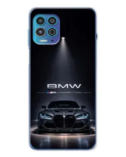 Чохол для Motorola MOTO G100 Pro з картинкою «BMW крізь нічне місто»