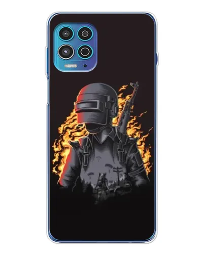 Чехол для Motorola MOTO G100 Pro с картинкой «PUBG — огненный силуэт» Чехол для Motorola MOTO G100 Pro с картинкой «PUBG — огненный силуэт»