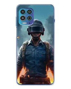 Чехол для Motorola MOTO G100 Pro с картинкой «PUBG — реалистичный герой»