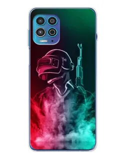 Чехол для Motorola MOTO G100 Pro с картинкой «PUBG — огненный воин»