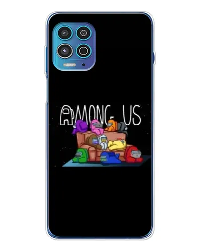 Чехол для Motorola MOTO G100 Pro с картинкой «Логотип Among Us»