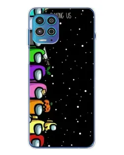 Чехол для Motorola MOTO G100 Pro с картинкой «Команда Among Us»
