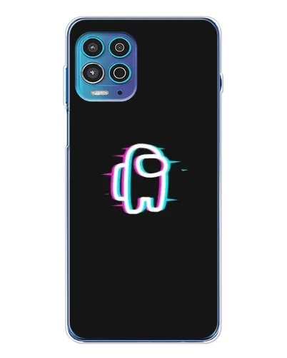 Чехол для Motorola MOTO G100 Pro с картинкой «Among Us неон»