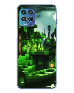 Чехол для Motorola MOTO G100 Pro с картинкой «Minecraft лесной пейзаж»