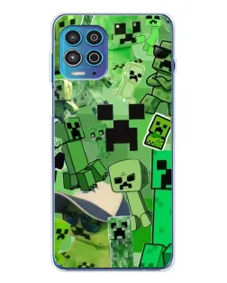 Чехол для Motorola MOTO G100 Pro с картинкой «Криперы Minecraft»