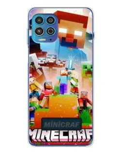 Чехол для Motorola MOTO G100 Pro с картинкой «Minecraft герои игры»