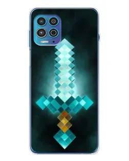 Чехол для Motorola MOTO G100 Pro с картинкой «Алмазный меч неон»