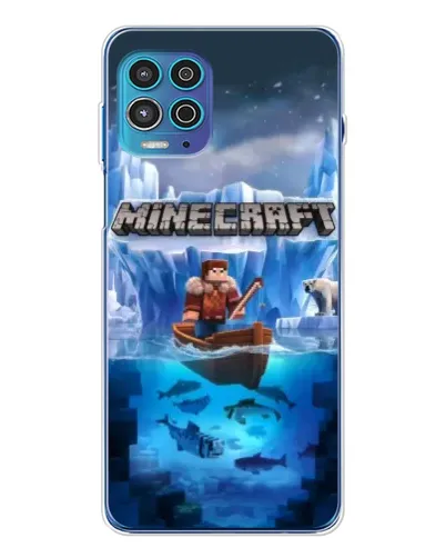 Чехол для Motorola MOTO G100 Pro с картинкой «Minecraft ледяной мир»