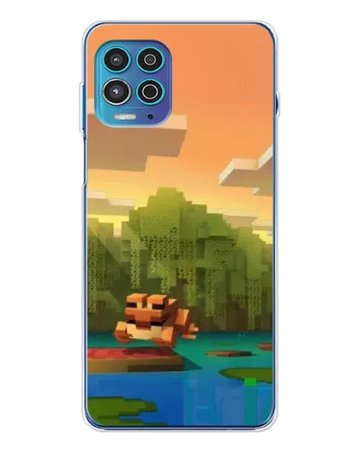 Чехол для Motorola MOTO G100 Pro с картинкой «Майнкрафт закат солнца»
