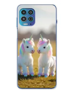 Чохол для Motorola MOTO G100 Pro з картинкою «Пара єдинорогів»