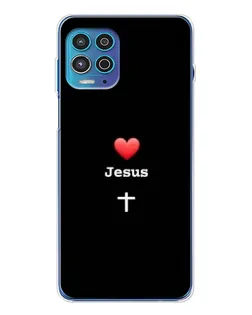 Чехол для Motorola MOTO G100 Pro с картинкой «Сердце - Jesus» Чехол для Motorola MOTO G100 Pro с картинкой «Сердце - Jesus»