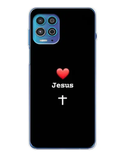 Чехол для Motorola MOTO G100 Pro с картинкой «Сердце - Jesus»