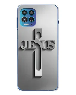 Чохол для Motorola MOTO G100 Pro з картинкою «Металевий хрест Jesus» Чохол для Motorola MOTO G100 Pro з картинкою «Металевий хрест Jesus»