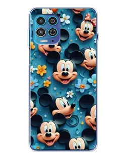 Чехол для Motorola MOTO G100 Pro с картинкой «Паттерн Микки и Минни»