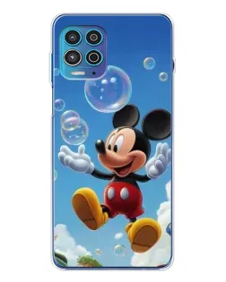 Чехол для Motorola MOTO G100 Pro с картинкой «Mickey и мыльные пузыри»