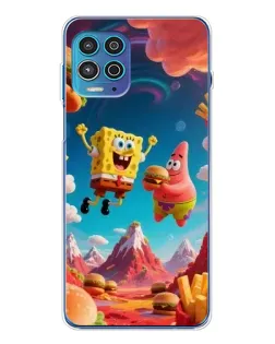 Чехол для Motorola MOTO G100 Pro с картинкой «Космический фастфуд»