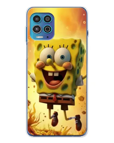 Чехол для Motorola MOTO G100 Pro с картинкой «Губка Боб прыгает» Чехол для Motorola MOTO G100 Pro с картинкой «Губка Боб прыгает»