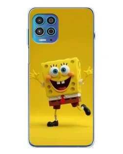Чехол для Motorola MOTO G100 Pro с картинкой «Позитивный Губка Боб»