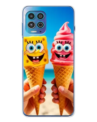 Чехол для Motorola MOTO G100 Pro с картинкой «Спанч Боб мороженое» Чехол для Motorola MOTO G100 Pro с картинкой «Спанч Боб мороженое»