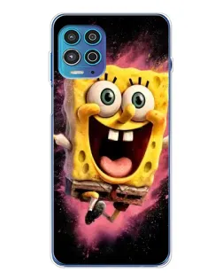 Чехол для Motorola MOTO G100 Pro с картинкой «Взрывной Спанч Боб»