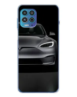 Чехол для Motorola MOTO G100 Pro с картинкой «Tesla Model S Look»