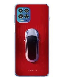Чехол для Motorola MOTO G100 Pro с картинкой «Tesla Top View»