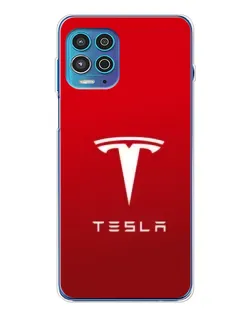 Чехол для Motorola MOTO G100 Pro с картинкой «Tesla Red Classic»