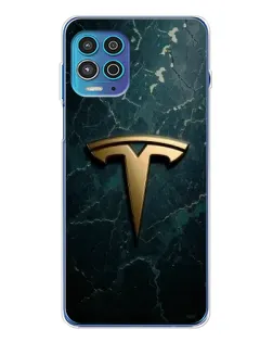 Чехол для Motorola MOTO G100 Pro с картинкой «Мраморная Tesla Gold»
