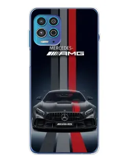 Чехол для Motorola MOTO G100 Pro с картинкой «Mercedes — белый карбон»