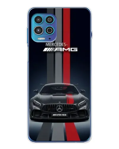 Чехол для Motorola MOTO G100 Pro с картинкой «Mercedes — белый карбон»