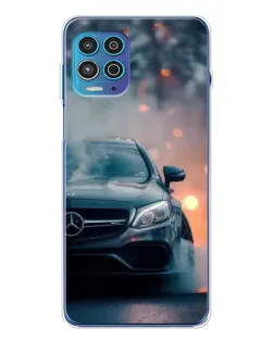 Чехол для Motorola MOTO G100 Pro с картинкой «Mercedes — ночной город»