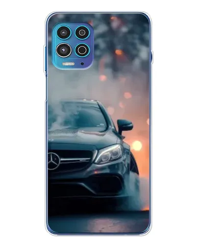 Чехол для Motorola MOTO G100 Pro с картинкой «Mercedes — ночной город»