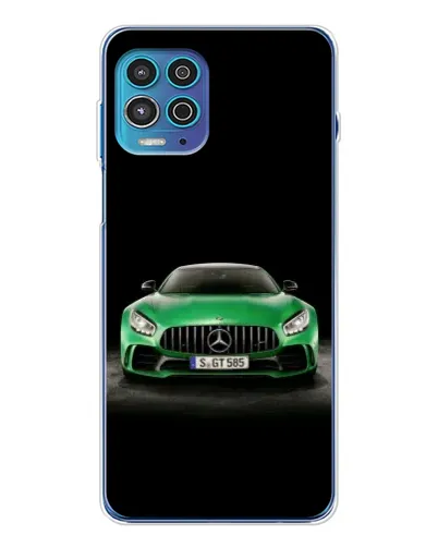 Чехол для Motorola MOTO G100 Pro с картинкой «Mercedes — неоновый лого»
